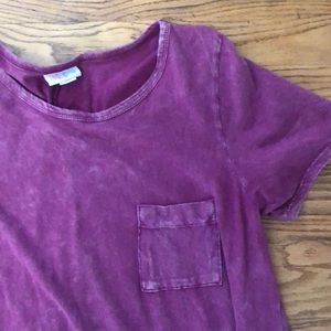 Lula Roe Faded Maroon Teeshirt Dress